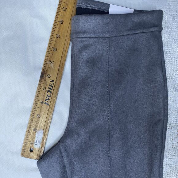 NWT WHITE HOUSE BLACK MARKET The Legging Ultra Suede Pants Ankle Womens 2 Gray - Picture 3 of 7